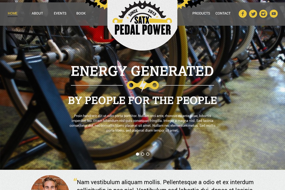 San Antonio Web Design Pedal power Website close